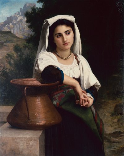 Olasz nő a szökőkútnál alkotó: William Adolphe Bouguereau