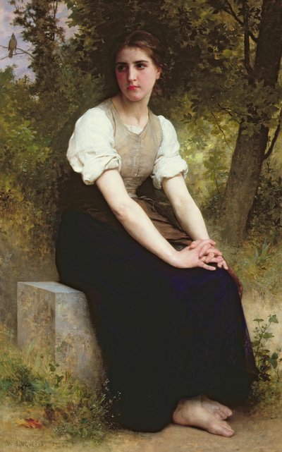 The Song of the Nightingale, 1895 körül (olaj, vászon) alkotó: William Adolphe Bouguereau