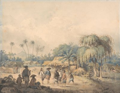Cochin őslakosai Shuttlecockot játszanak Kínában alkotó: William Alexander