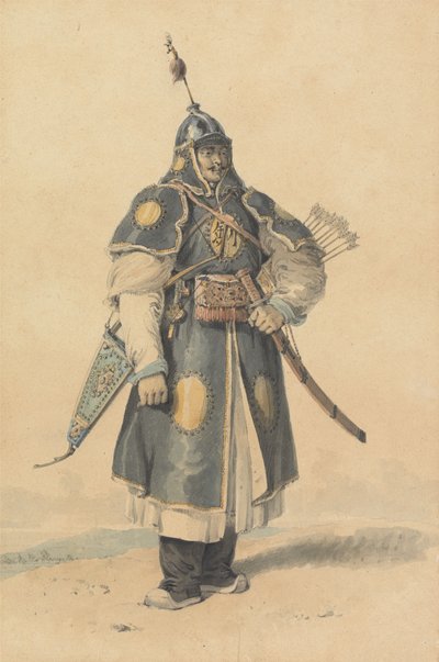 Egy kínai katona portréja alkotó: William Alexander