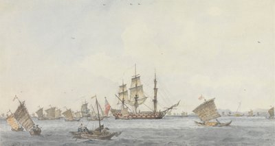 Hindostan a horgonynál a Mi-a-tau-szorosban, Ten-choo-fou városában, a Pekini-öböl bejáratánál alkotó: William Alexander