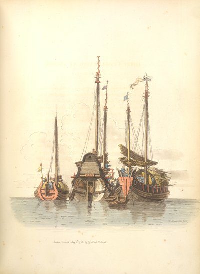 Három hajó feküdt a horgonyban alkotó: William Alexander