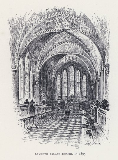 A Lambeth-palota kápolnája 1895-ben (metszet) alkotó: William Alexander Ansted