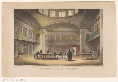 Bibliotheek van Plymouth Plymouth Public Library (cím az objektumon) alkotó: William Alexander Le Petit