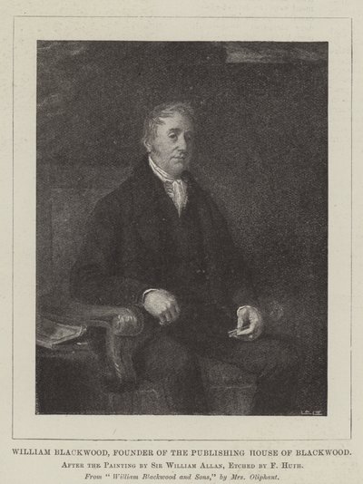 William Blackwood, a Blackwood Kiadó alapítója alkotó: William Allan