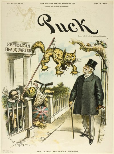 A legújabb republikánus Bugaboo, Pucktól alkotó: William Allen Rogers