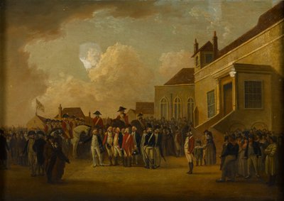 Frederick Augustus, York hercege, áttekinti a flandriai csapatokat, 1794 körül alkotó: William Anderson