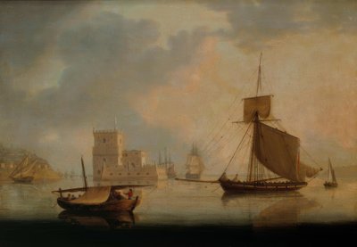 Tengerészeti vágógép a Belem-toronynál, a Tejo torkolatánál alkotó: William Anderson