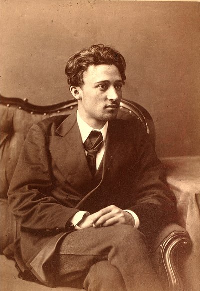 A szerző portréja, Vsevolod Mihajlovics Garsin (szépia fotó) alkotó: William Andreevich Carrick