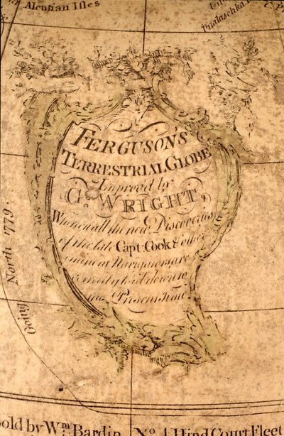 Cartouche a Csendes-óceán északi részén, 1795 körül (papírmasé, rézlemez, réz, réz, fa, papír) alkotó: William Bardin