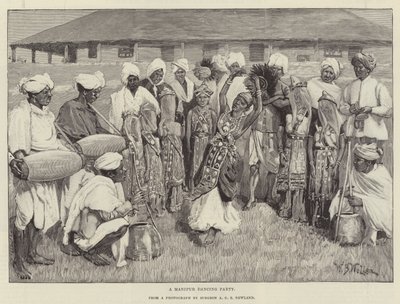 Egy Manipur Dancing Party alkotó: William Barnes Wollen