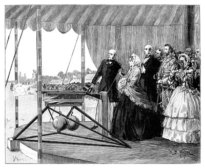 Viktória királynő az első lövést adta le Wimbledonban, 1860 júliusában, 1887. alkotó: William Barnes Wollen