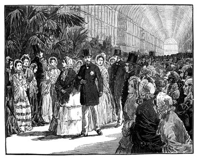 Királyi és császári látogatás a Kristálypalotában, 1850-es évek, 1888. alkotó: William Barnes Wollen