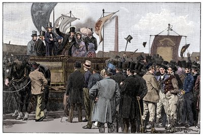 A Chartist Demonstration a Kennington Commonon, 1848, 1900 alkotó: William Barnes Wollen