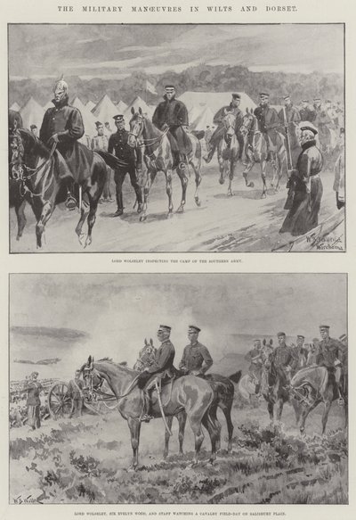 Katonai manőverek Wiltsben és Dorsetben alkotó: William Barnes Wollen