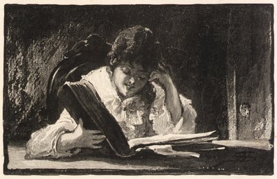 Lány olvasás alkotó: William Baxter Closson