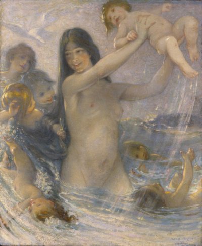 Nimfa és vízi babák játékban, 1908. alkotó: William Baxter Palmer Closson