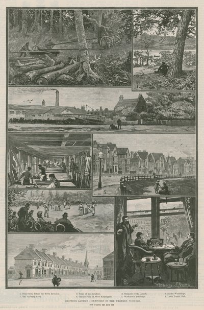 Growing London; vázlatok a nyugati külvárosokban alkotó: William Bazett Murray