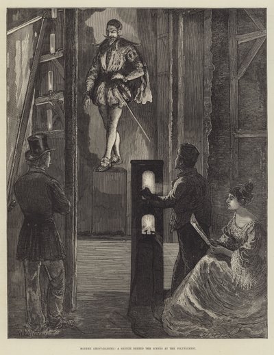 Modern szellemfelkeltés, vázlat a Műszaki Egyetem kulisszái mögött alkotó: William Bazett Murray