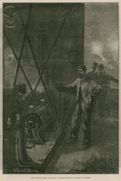 Az elektromos lámpa: Gramme dinamó-villamos gépe alkotó: William Bazett Murray