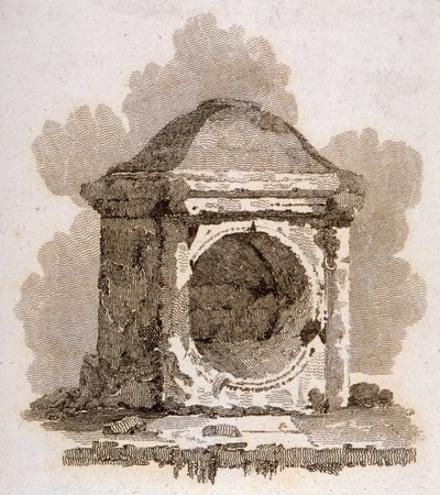 A London Stone, Cannon Street, London City, 1806 alkotó: William Bernard Cooke