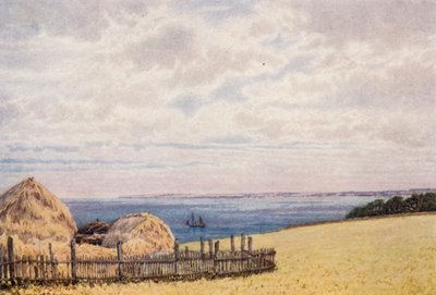 A Pegwell-öbölre néz a Ramsgate felőli oldalról (színes litográfia) alkotó: William Biscombe Gardner