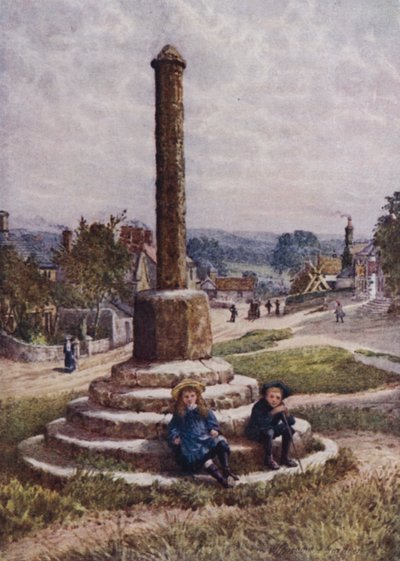 A régi kereszt, Nagy Hosszúkő (színes litó) alkotó: William Biscombe Gardner