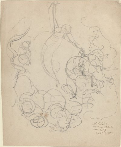 Felhők dicsőségében emelkedő alak (?) alkotó: William Blake