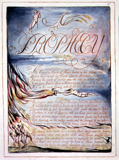 „A Prophecy”, 3. lemez az „America, a Prophecy”-ból alkotó: William Blake