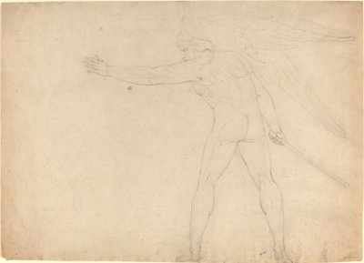 Egy hadakozó angyal [recto] alkotó: William Blake