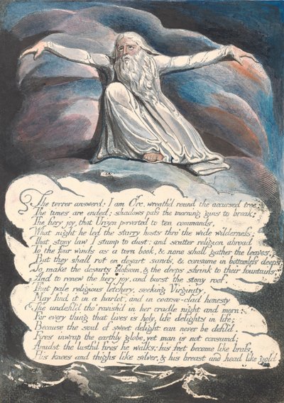 Amerika. Egy prófécia, 10. tábla, A terror válasza... alkotó: William Blake