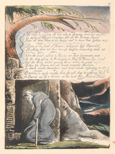Amerika. Egy prófécia, 14. tábla, Így kiáltott ő.... alkotó: William Blake