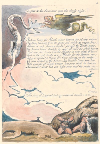 Amerika. Egy prófécia, 6. tábla, jelenj meg az amerikaiaknak... alkotó: William Blake