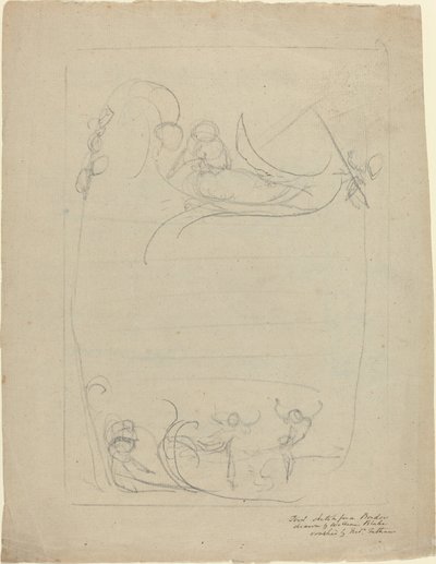 Egy felfegyverzett férfi megtagad egy nőt [recto] alkotó: William Blake