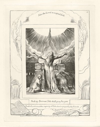 És szolgám, Jób imádkozni fog érted, 1825 alkotó: William Blake