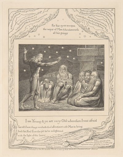 Jób könyve, 12. tábla, Elihu haragja alkotó: William Blake