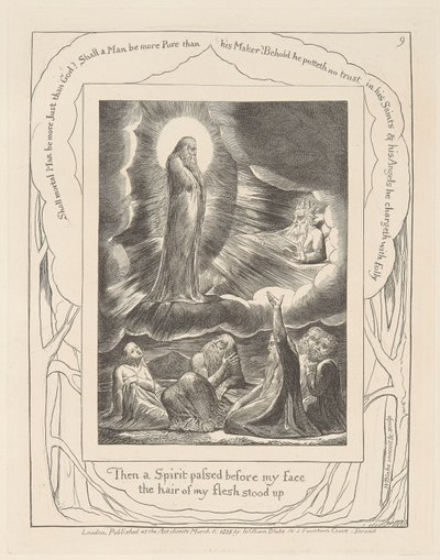 Jób könyve, 9. tábla, Elifáz látomása alkotó: William Blake