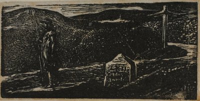 Colinet utazása: Mérföldkő jelölése: LXII mérföld Londonig, Vergilius pásztorleveléből alkotó: William Blake