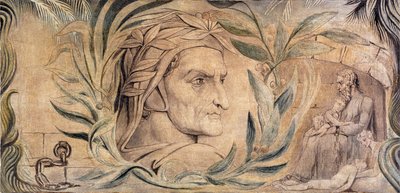 Dante Alighieri, c.1800-03 (pen & ink with tempera on canvas) alkotó: William Blake