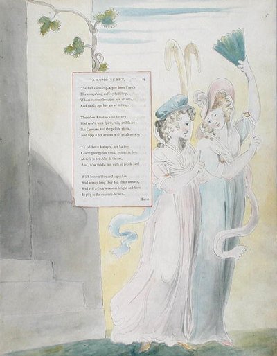 27. terv az „A Long Story”-hoz a „Thomas Gray versei”-ből, 1797-98 (akvarell tollal és tintával papíron) alkotó: William Blake