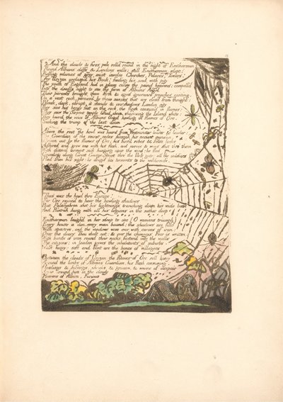 Európa. Egy prófécia, 14. tábla, és a felhők és tüzek. . . . (Bentley 15) alkotó: William Blake