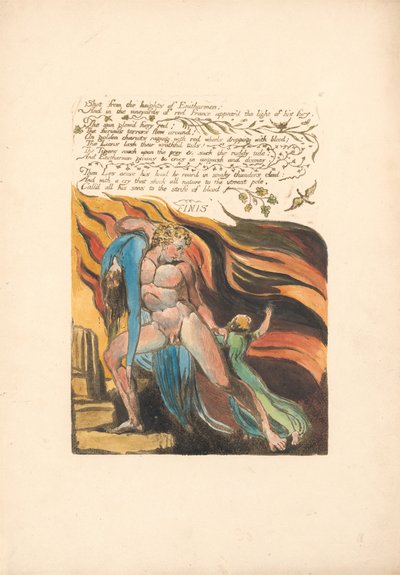 Európa. Egy prófécia, 17. tábla, Lövés a magasból. . . . (Bentley 18) alkotó: William Blake