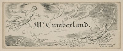 George Cumberlands üzenetkártya, 1827. alkotó: William Blake