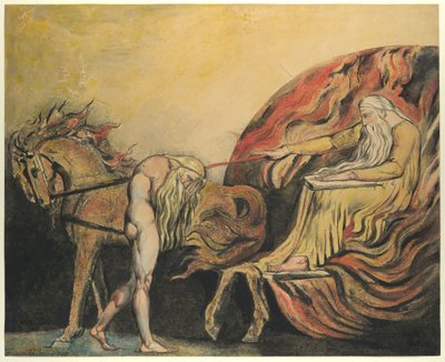 Isten ítélő Ádám, 1795 körül (színes rézkarc tollal, tintával és akvarellel) alkotó: William Blake