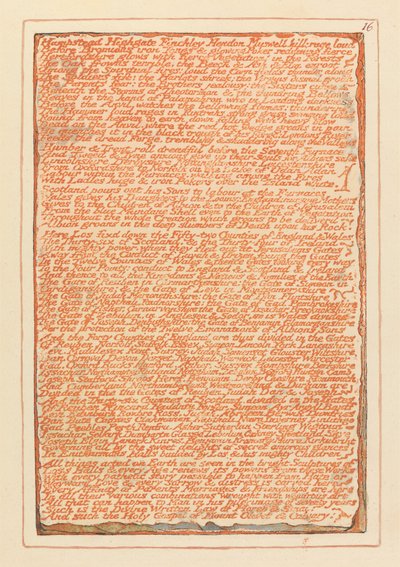 "Hampstead Highgate Finchley Hendon Muswell Hill..." (Platte 16) alkotó: William Blake