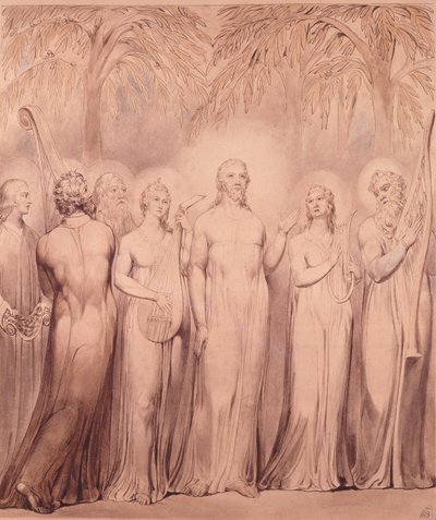 Krisztus és az apostolok himnusza alkotó: William Blake