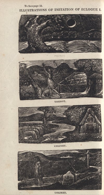 Illusztrációk az ekloga utánzásához I, 15. oldal alkotó: William Blake