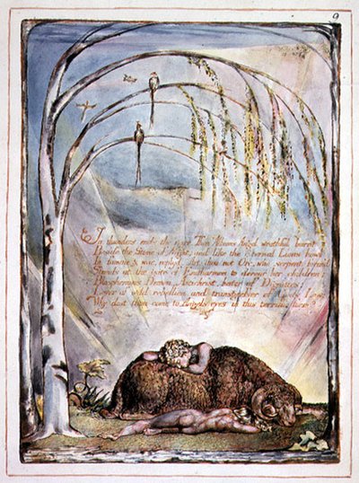 „In Thunders Ends the Voice”, 7. lemez az „America, a Prophecy”-ból alkotó: William Blake