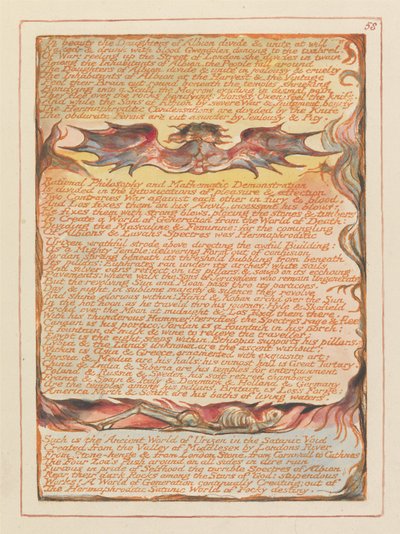 „A szépségben Albion leányai megoszlanak...” (58. tábla) alkotó: William Blake