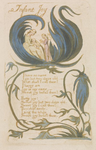 "Infant Joy", 14. lemez a "Songs of Inocence"-ből alkotó: William Blake